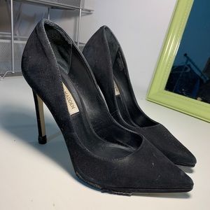 Steve Madden Black Suede Heels
